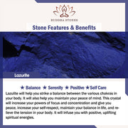 Buddha Stones 108 Mala Beads Rhodonite Blue Crystal Lazulite Healing Bracelet