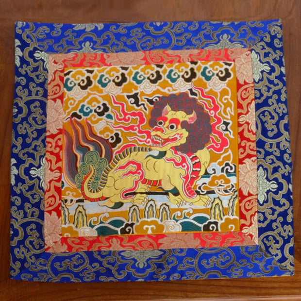 Fengshui Kirin Prayer Altar Mat Healing Meditation Auspicious Symbol Mat (Extra 35% Off | USE CODE: FS35) - Yellow - 54*50cm - image 4