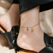 FREE Today: Wealth Prosperity 18k Gold Plated Copper Lucky Gourd Design Buckle Anklet