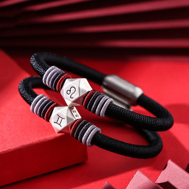 Buddha Stones 999 Sterling Silver 12 Constellations of the Zodiac Blessing Handmade String Bracelet (Extra 35% Off | USE CODE: FS35) - image 0