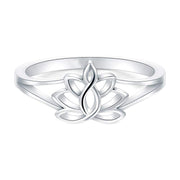 Buddha Stones Natural Lotus Symbol Enlightenment Ring