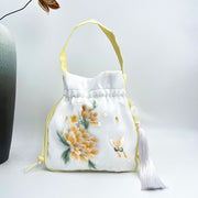 Buddha Stones Suzhou Embroidery Rabbit Lotus Epiphyllum Peony Magnolia Silk Tote Crossbody Bag Shoulder Bag Handbag 25