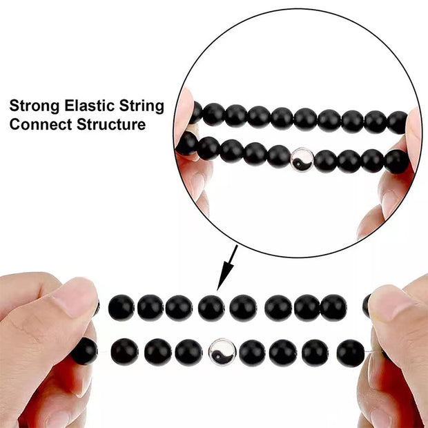 Buddha Stones 3pcs Natural White Turquoise Frosted Stone Bead Yin Yang Wealth Bracelet (Extra 35% Off | USE CODE: FS35) - image 11