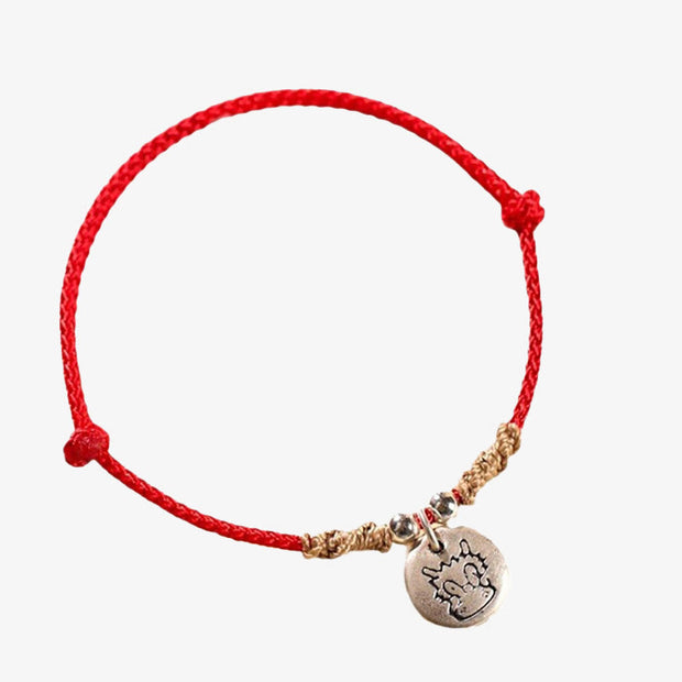 Buddha Stones Handmade 999 Sterling Silver Year of the Dragon Cute Chinese Zodiac Luck Braided Bracelet (Extra 35% Off | USE CODE: FS35) - image 11