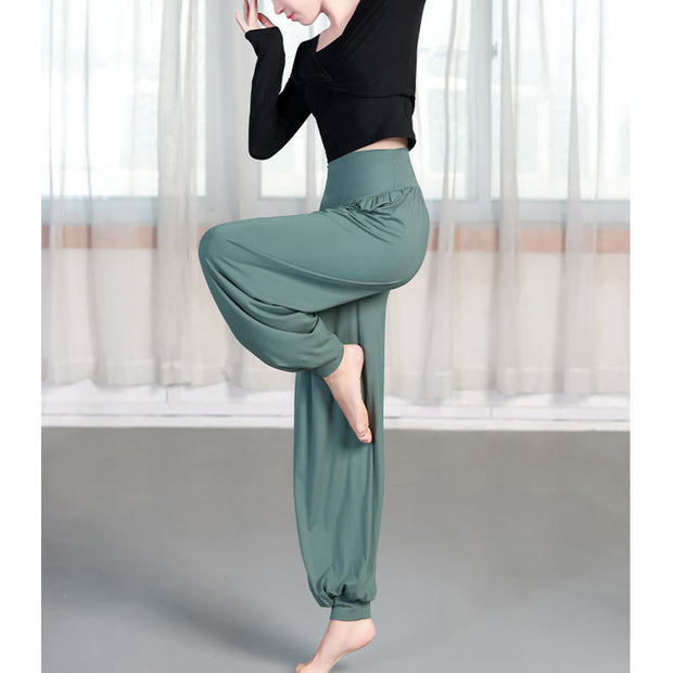 Buddha Stones Plain Color Loose Modal Yoga Dance Harem Pants