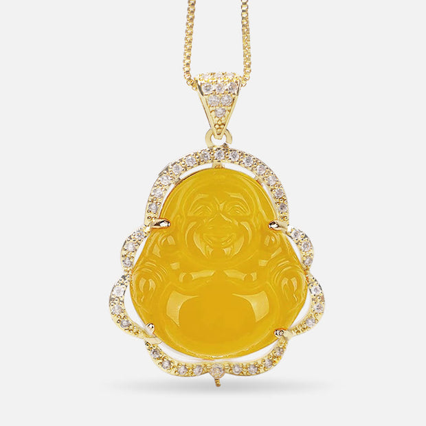 FREE Today: Laughing Buddha Jade Pendant Wealth Necklace