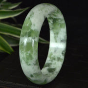 Buddha Stones Natural Jade Luck Prosperity Bracelet Bangle