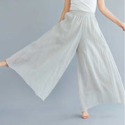 Buddha Stones Women Casual Loose Cotton Linen Wide Leg Pants For Yoga Dance Wide Leg Pants BS 2