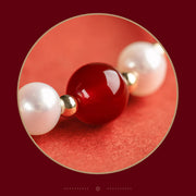 Buddha Stones 925 Sterling Silver Good Fortune Fu Character Agate Pearl Red String Braid Bracelet (Extra 30% Off | USE CODE: FS30) - image 5