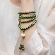 Buddha Stones 108 Mala Beads Green Sandalwood Boxwood Lotus Positive Bracelet (Extra 35% Off | USE CODE: FS35) - image 7