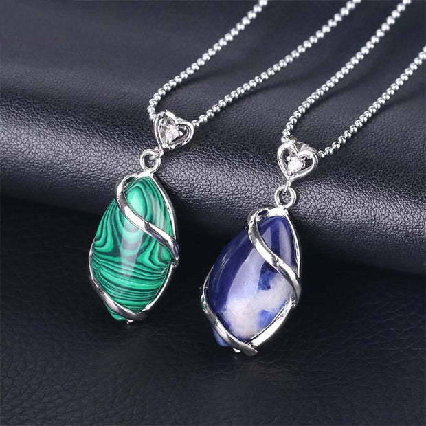 Buddha Stones Marquise Pattern Natural Crystal Stone Charm Necklace Pendant (Extra 35% Off | USE CODE: FS35) - image 32