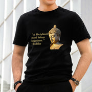 Buddha Stones A Disciplined Mind Brings Happiness Buddha Tee T-shirt T-Shirts BS 2