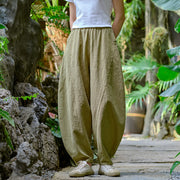 Buddha Stones Solid Color Loose Yoga Harem Pants With Pockets Harem Pants BS 5