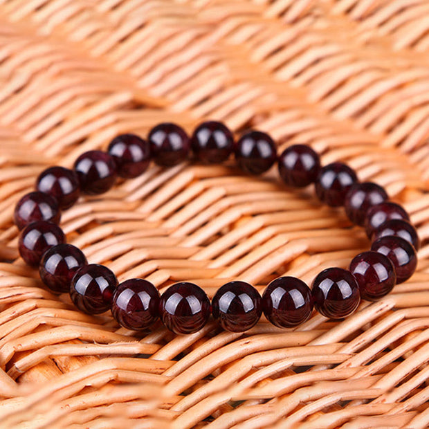 Buddha Stones Natural Garnet Bead Passion Bracelet Bracelet BS 3
