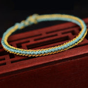 Buddha Stones Two-Color Rope Handcrafted Eight Thread Peace Knot Bracelet (Extra 30% Off | USE CODE: FS30) - image 5