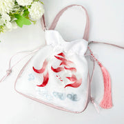 Buddha Stones Suzhou Embroidery Rabbit Lotus Epiphyllum Peony Magnolia Silk Tote Crossbody Bag Shoulder Bag Handbag 33