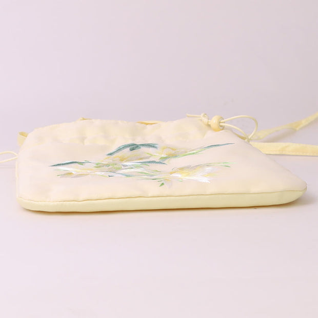 Buddha Stones Lotus Peony Epiphyllum Phoenix Suzhou Embroidery Cotton Linen Tote Crossbody Bag Shoulder Bag Handbag 5