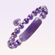 Buddha Stones "All the best for Calm and Wisdom" Amethyst Love Bracelet Includes Gift Message Card - image 3