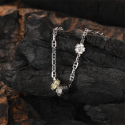 Buddha Stones 925 Sterling Silver Retro Tang Dynasty Flower Design Luck Energy Chain Necklace Pendant (Extra 35% Off | USE CODE: FS35) - image 5