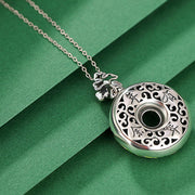 Buddha Stones 990 Sterling Silver Koi Fish Copper Coin Peace Buckle Luck Wealth 925 Sterling Silver Necklace Pendant 4