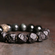 Buddha Stones Black Obsidian Ebony Wood Copper Strength Couple Bracelet (Extra 30% Off | USE CODE: FS30) - image 9