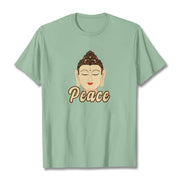 Buddha Stones Peace Buddha Tee T-shirt T-Shirts BS PaleGreen 2XL