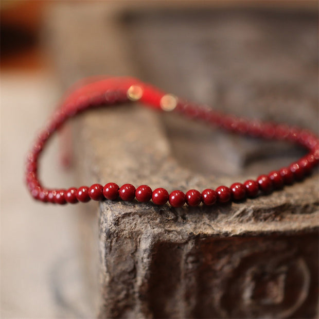 FREE Today: Calm People's Minds Cinnabar Bead Bracelet Anklet
