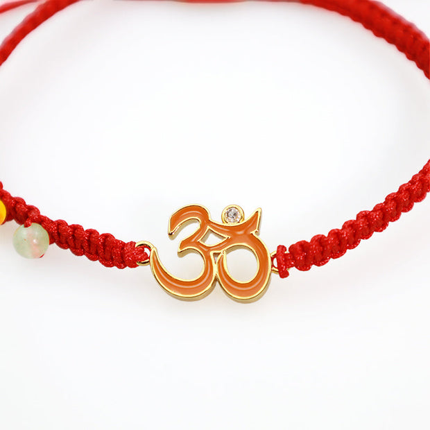 Tibetan Handmade OM Mindfulness Red String Bracelet (Extra 40% Off | USE CODE: FS40)