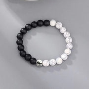 Buddha Stones 3pcs Natural White Turquoise Frosted Stone Bead Yin Yang Wealth Bracelet (Extra 35% Off | USE CODE: FS35) - image 4