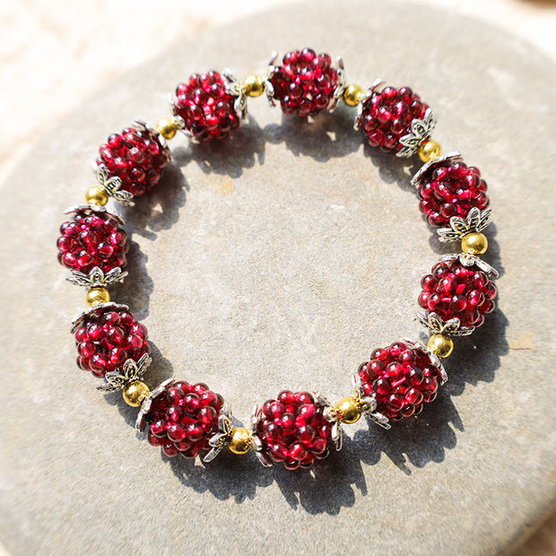 Buddha Stones "All the best for Vitality and Passion" Garnet Bracelet Includes Gift Message Card - image 4