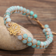 Buddha Stones Amazonite Beads Lotus Flower Balance Weave Bracelet (Extra 30% Off | USE CODE: FS30) - image 2