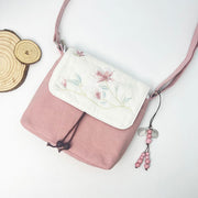 Buddha Stones Embroidered Camellia Epiphyllum Gardenia Sakura Flowers Crossbody Bag Shoulder Bag Cellphone Bag 17