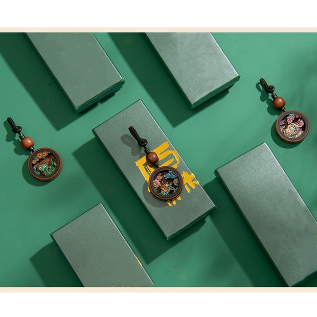 Buddha Stones Year Of The Dragon Hand Painted Chinese Zodiac Rosewood Carved Calm Key Chain (Extra 35% Off | USE CODE: FS35) - image 24