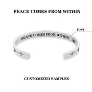 Buddha Stones Inspirational Bracelets Personalized Gift for Her Him Engraved Mantra Cuff Bangle Crown Jewelry (Extra 40% Off | USE CODE: FS40) - image 8