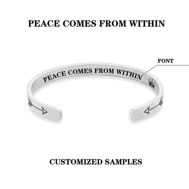 Buddha Stones Inspirational Bracelets Personalized Gift for Her Him Engraved Mantra Cuff Bangle Crown Jewelry (Extra 40% Off | USE CODE: FS40) - image 8