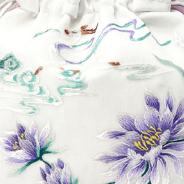 Buddha Stones Suzhou Embroidery Rabbit Lotus Epiphyllum Peony Magnolia Silk Tote Crossbody Bag Shoulder Bag Handbag 37
