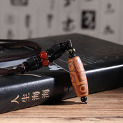 Buddha Stones Tibetan Nine-Eye Dzi Bead Wealth Necklaces & Pendants (Extra 35% Off | USE CODE: FS35) - Brown - image 5