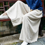 Buddha Stones Solid Color Loose Yoga Wide Leg Pants With Pockets Wide Leg Pants BS 8