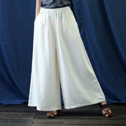 Buddha Stones Flower Jacquard Midi Dress Long Sleeve Cotton Linen Dress Wide Leg Pants With Pockets 51