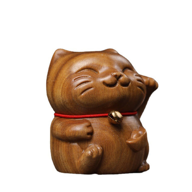 FREE Today: Cure and Soothing Green Sandalwood Small Mini Cute Lucky Cat Decorations