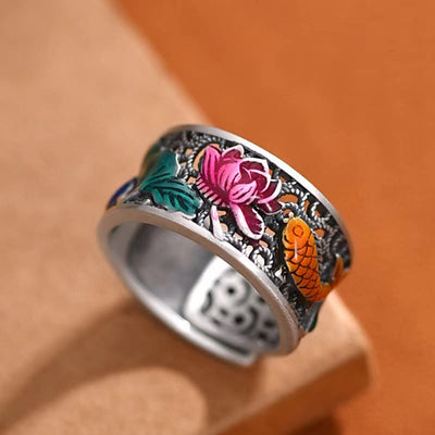 FREE Today: Courage And Perseverance Copper Lotus Heart Sutra Koi Fish Ring FREE FREE Lotus Heart Sutra Koi Fish