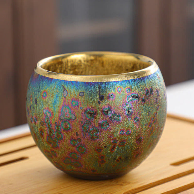Buddha Stones Colorful Ceramic Teacup Tea Cups - 7cm*5.7cm*135ml - image 6