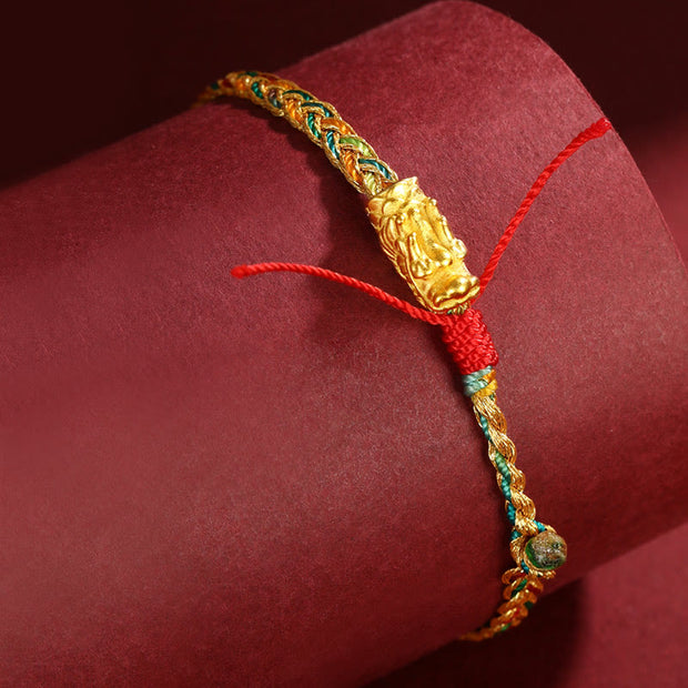 Buddha Stones Year of the Dragon Handmade Colorful Dragon Carved Success Braided Bracelet (Extra 35% Off | USE CODE: FS35) - image 2