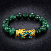 Buddha Stones "Sending Blessings of Wealth and Peace" PiXiu Jade Bracelet Includes Gift Message Card - image 8