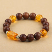Buddha Stones Natural Phoebe Zhennan Wood Om Mani Padme Hum God Of Wealth Crystal Protection Bracelet (Extra 40% Off | USE CODE: FS40) - image 2