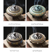 Buddha Stones Tibetan Floral Pattern Ceramic Blessing Incense Burner Decoration (Extra 35% Off | USE CODE: FS35) - image 21