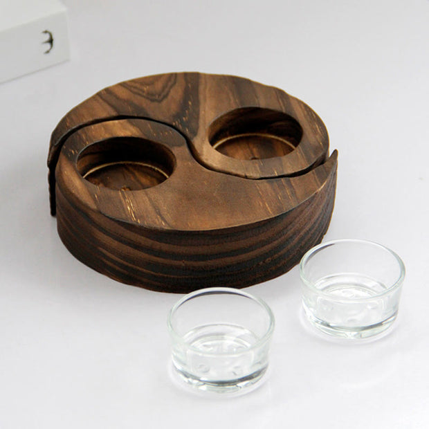 Buddha Stones Yin Yang Wood Candle Holder Meditation Rituals Use Items (Extra 35% Off | USE CODE: FS35) - image 5