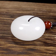 Buddha Stones Round Hetian White Jade Peace Buckle Blessing Necklace Pendant (Extra 30% Off | USE CODE: FS30) - image 8