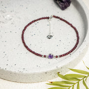 FREE Today: Purification and Protection Garnet Amethyst Anklet