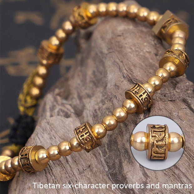 Buddha Stones Tibetan Curse Six True Words Wealth Bracelet